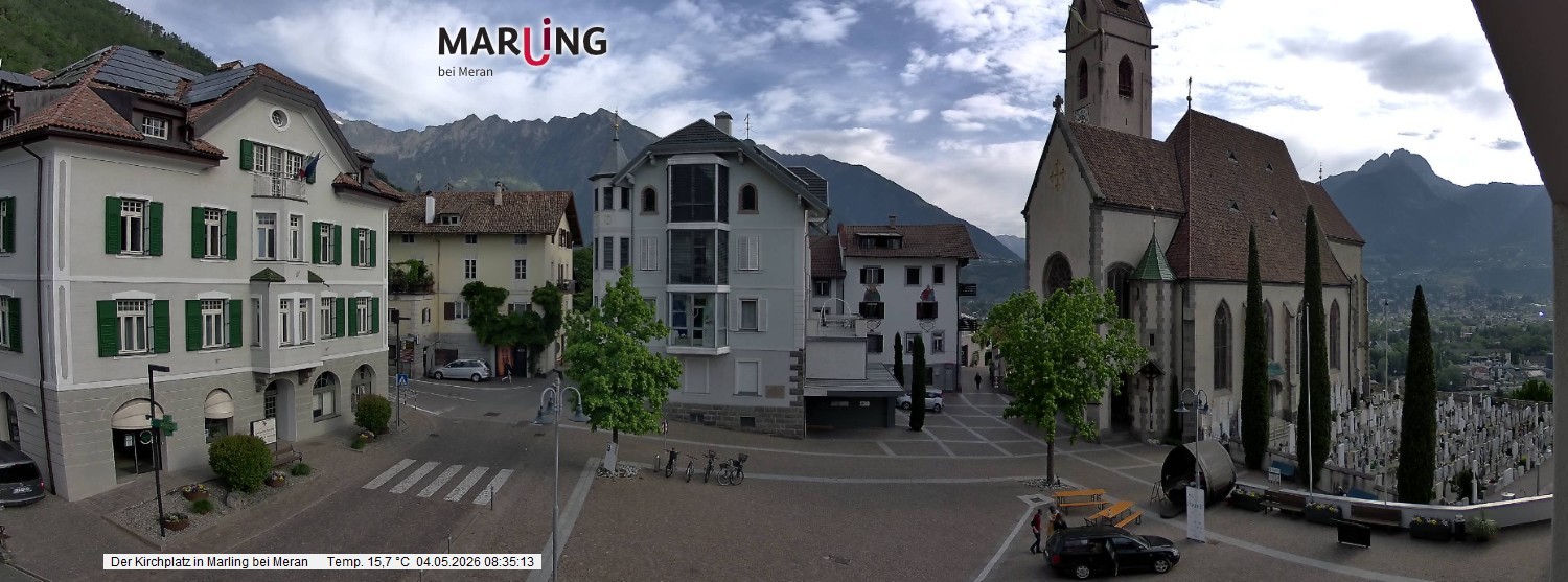 Archiv Foto Webcam Pfarrkirche Maria Himmelfahrt Marling