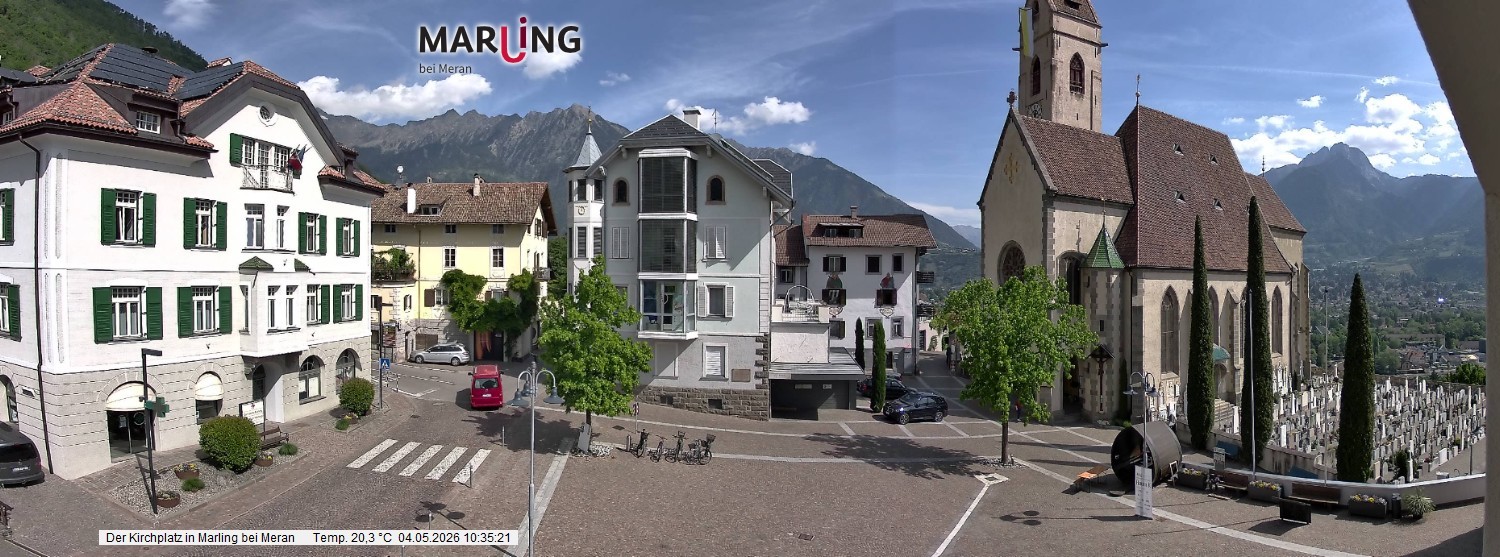 Archiv Foto Webcam Pfarrkirche Maria Himmelfahrt Marling