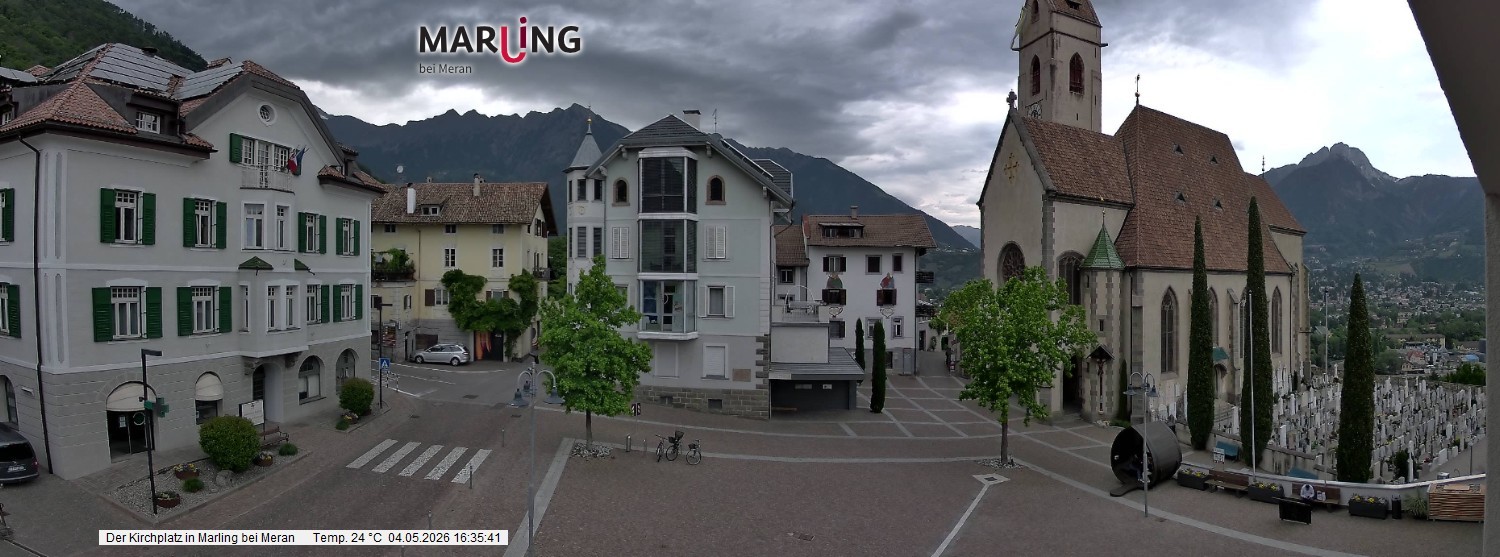 Archiv Foto Webcam Pfarrkirche Maria Himmelfahrt Marling