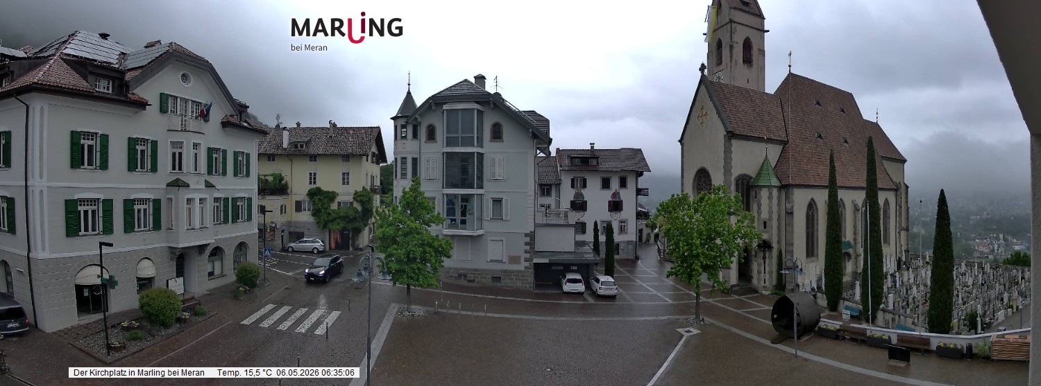 Archiv Foto Webcam Pfarrkirche Maria Himmelfahrt Marling