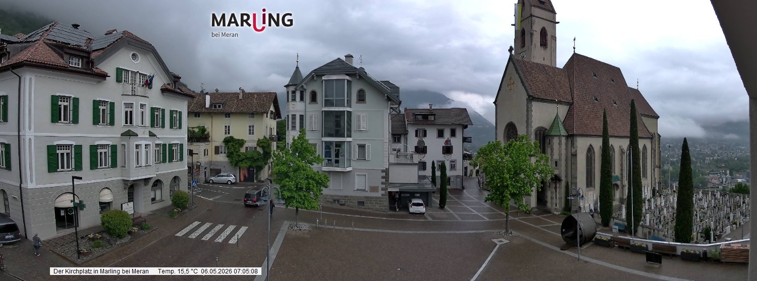 Archiv Foto Webcam Pfarrkirche Maria Himmelfahrt Marling