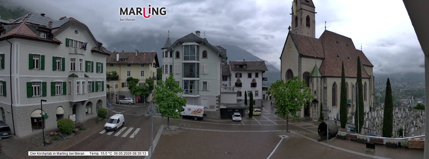 Archiv Foto Webcam Pfarrkirche Maria Himmelfahrt Marling