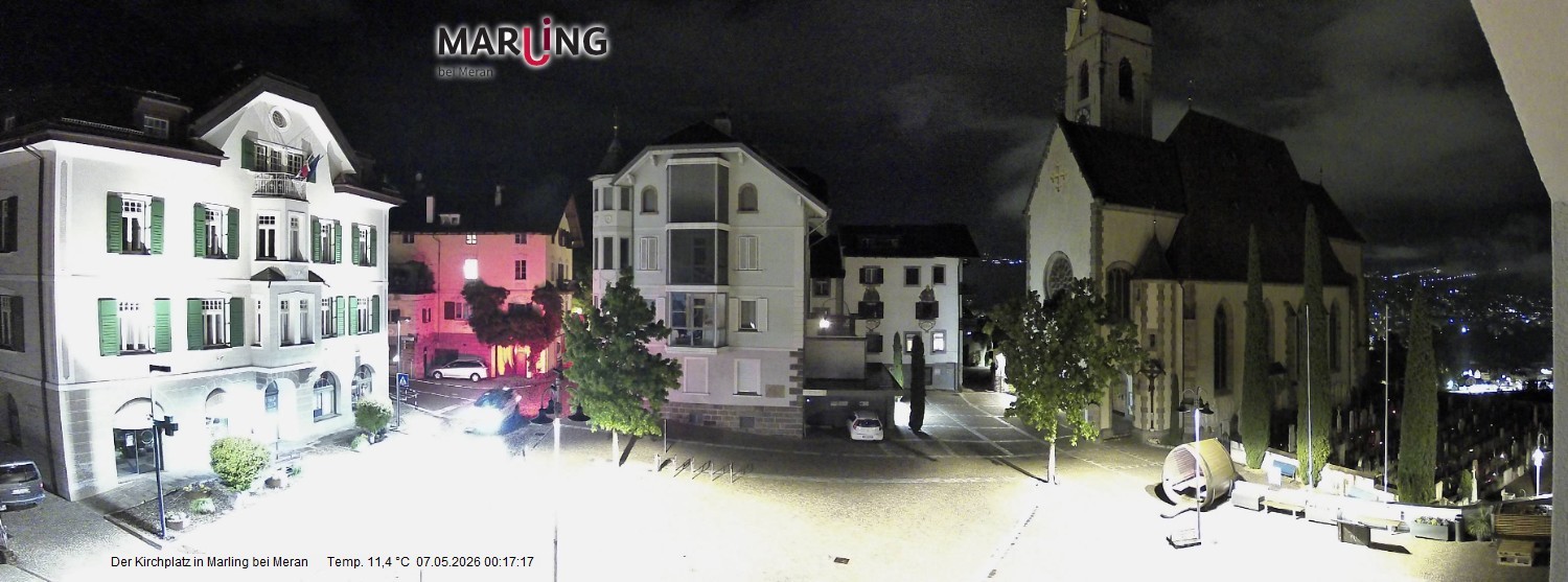 Archiv Foto Webcam Pfarrkirche Maria Himmelfahrt Marling