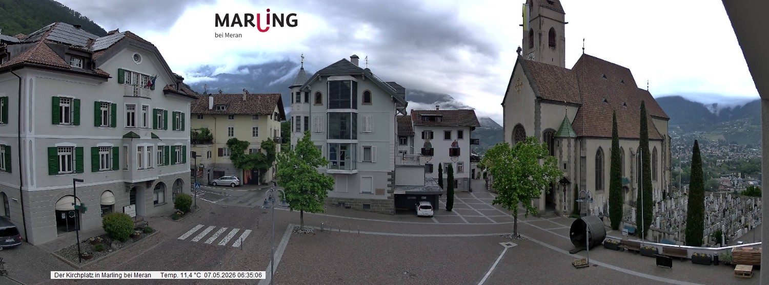 Archiv Foto Webcam Pfarrkirche Maria Himmelfahrt Marling