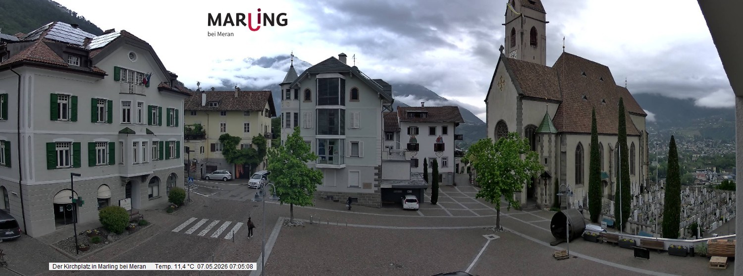 Archiv Foto Webcam Pfarrkirche Maria Himmelfahrt Marling