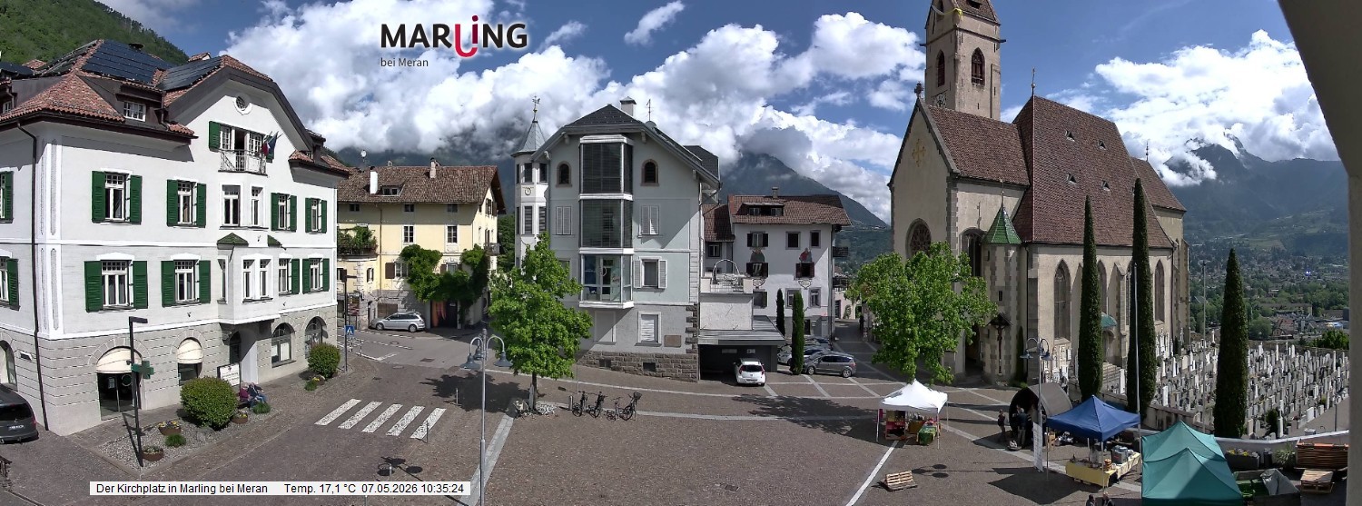 Archiv Foto Webcam Pfarrkirche Maria Himmelfahrt Marling
