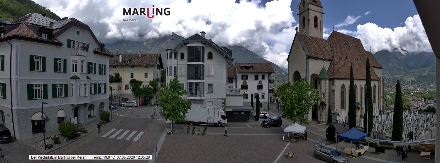 Archiv Foto Webcam Pfarrkirche Maria Himmelfahrt Marling
