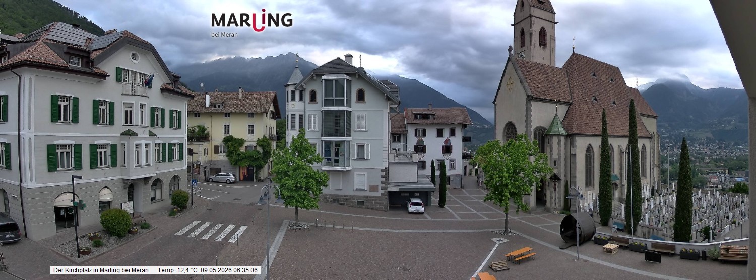 Archiv Foto Webcam Pfarrkirche Maria Himmelfahrt Marling