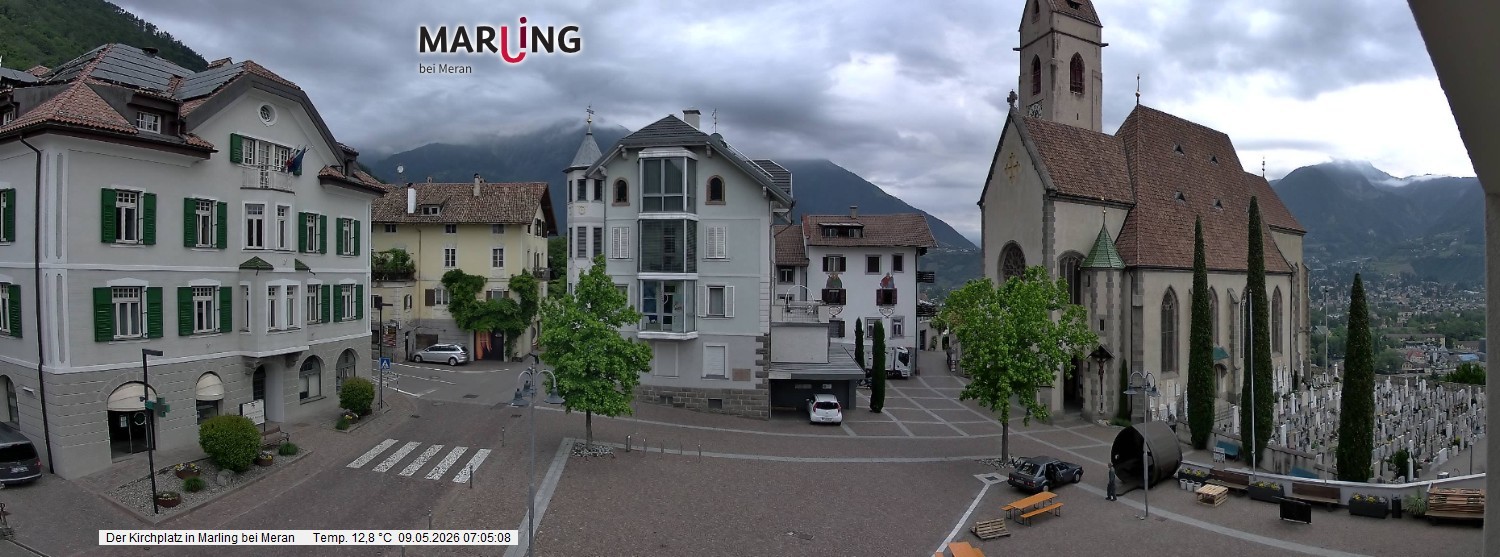 Archiv Foto Webcam Pfarrkirche Maria Himmelfahrt Marling