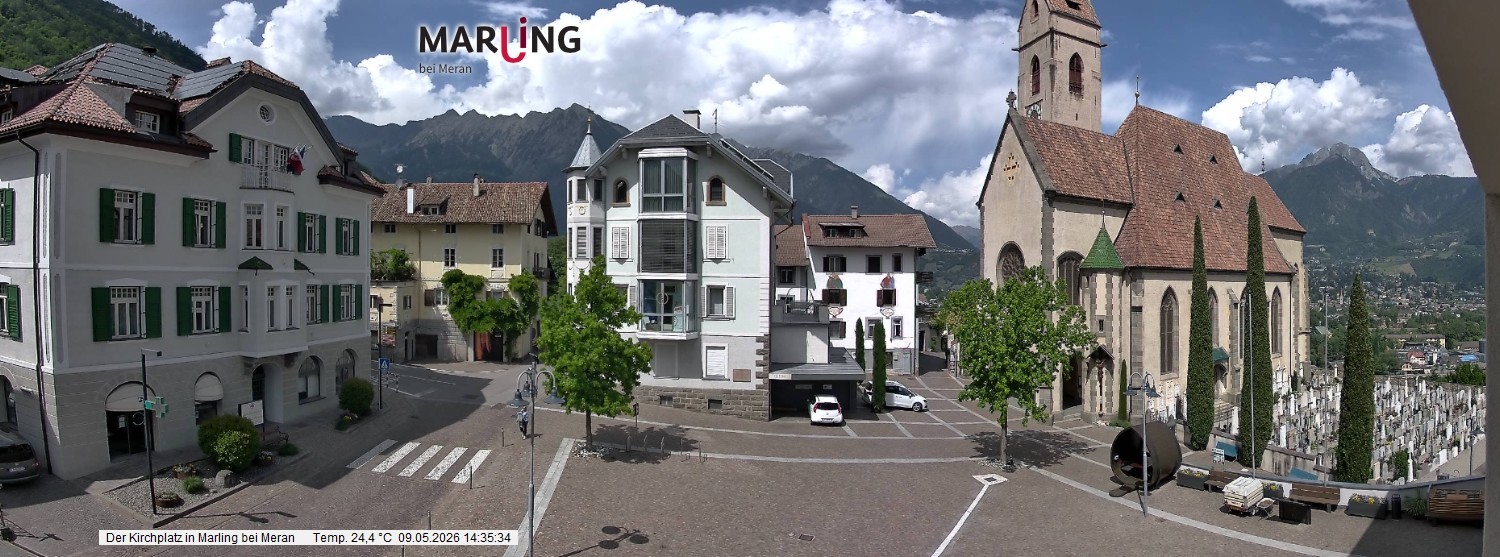 Archiv Foto Webcam Pfarrkirche Maria Himmelfahrt Marling