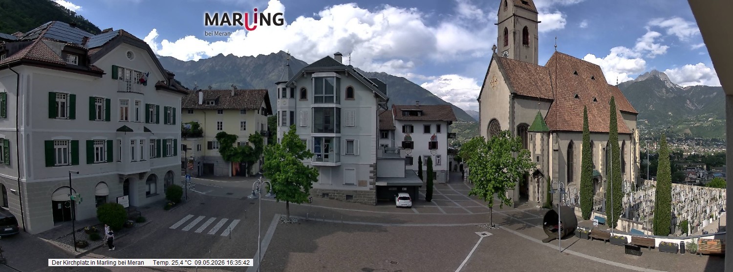 Archiv Foto Webcam Pfarrkirche Maria Himmelfahrt Marling