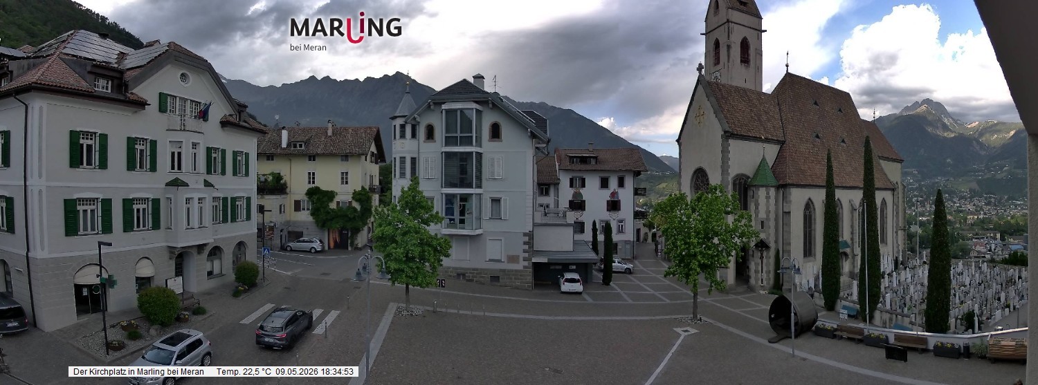 Archiv Foto Webcam Pfarrkirche Maria Himmelfahrt Marling