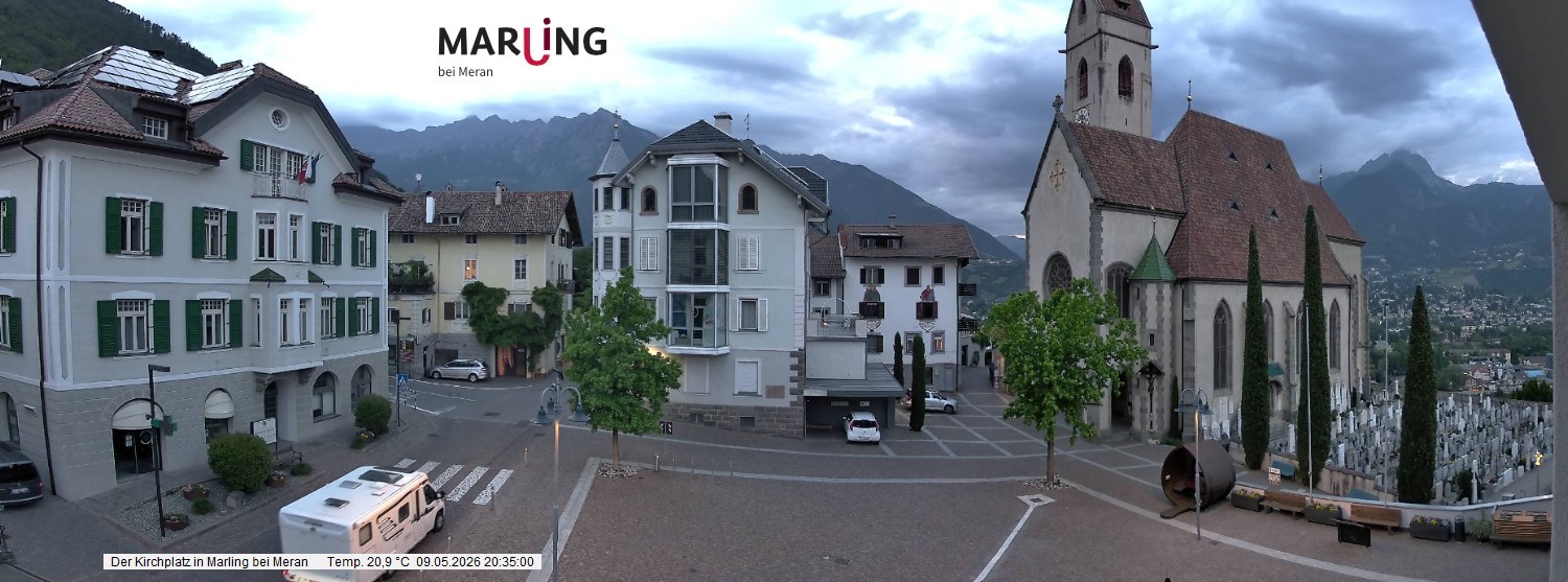 Archiv Foto Webcam Pfarrkirche Maria Himmelfahrt Marling