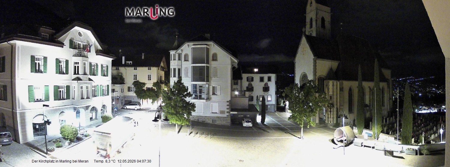 Archiv Foto Webcam Pfarrkirche Maria Himmelfahrt Marling