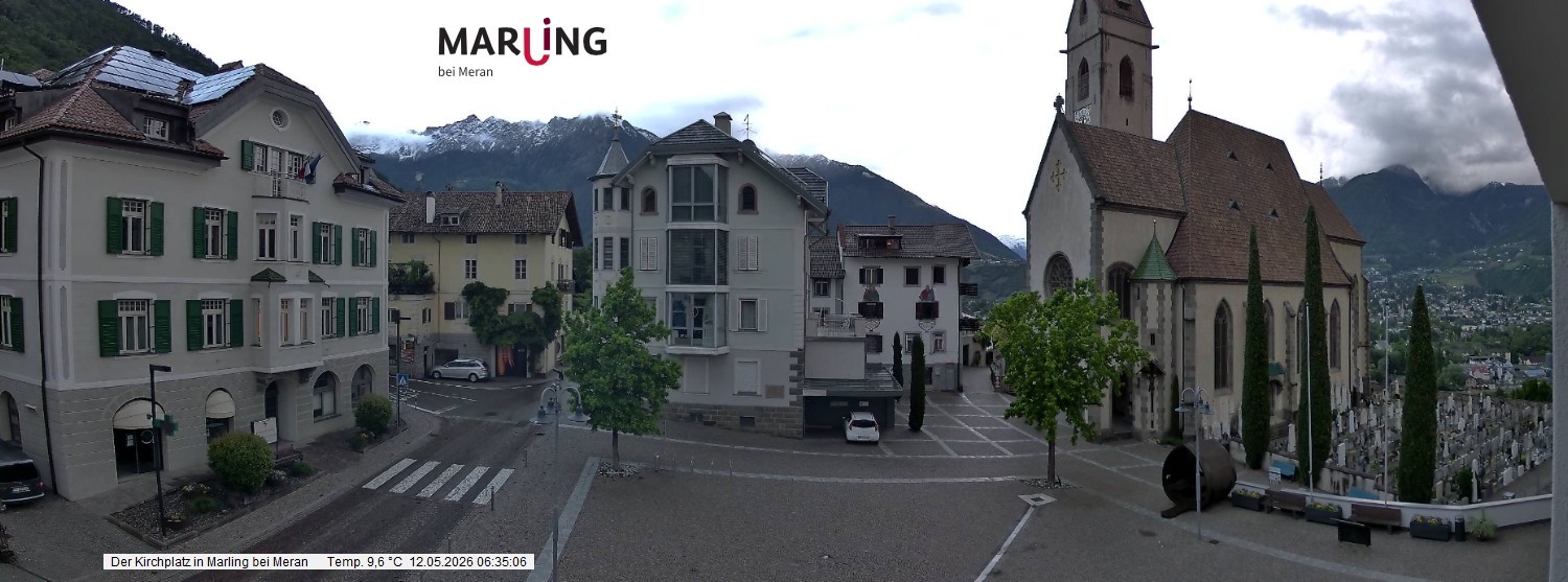 Archiv Foto Webcam Pfarrkirche Maria Himmelfahrt Marling
