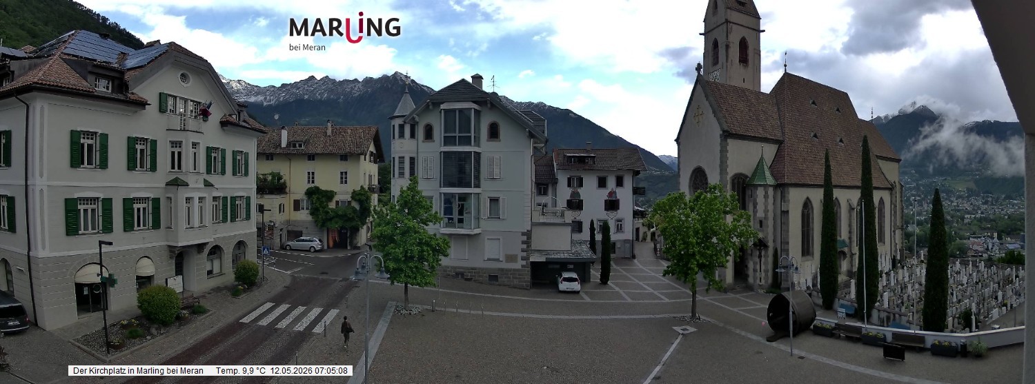Archiv Foto Webcam Pfarrkirche Maria Himmelfahrt Marling