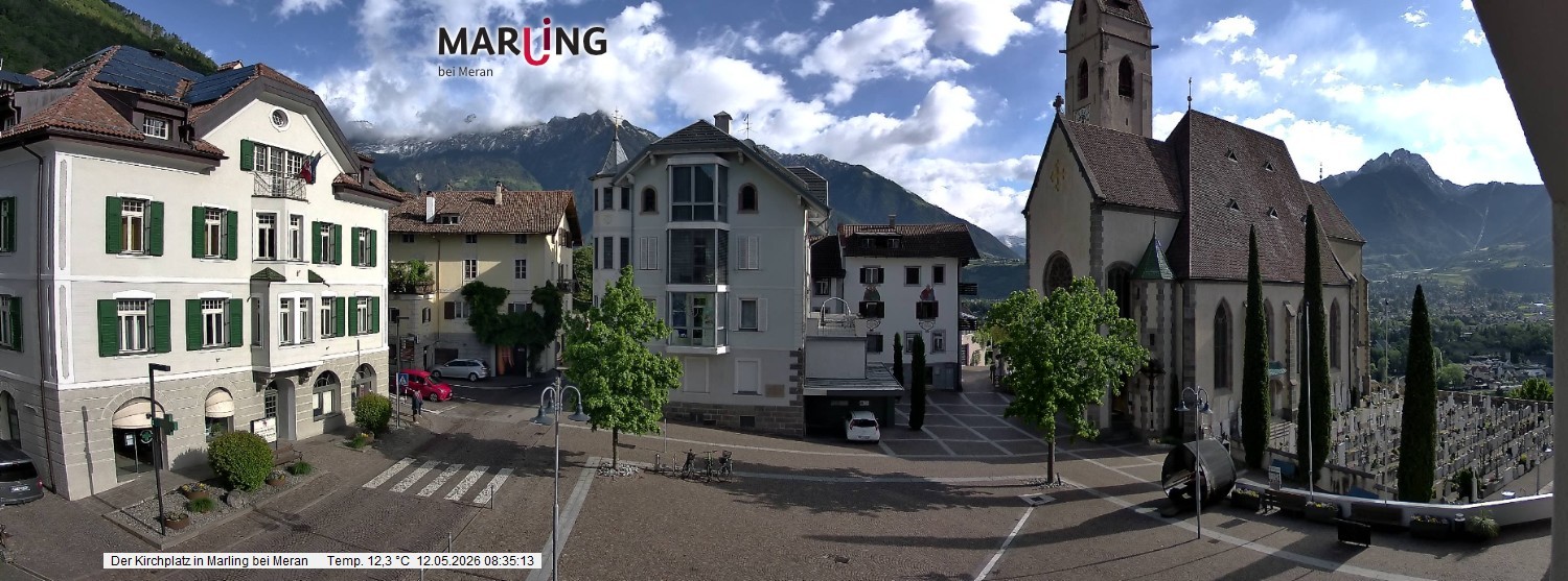 Archiv Foto Webcam Pfarrkirche Maria Himmelfahrt Marling