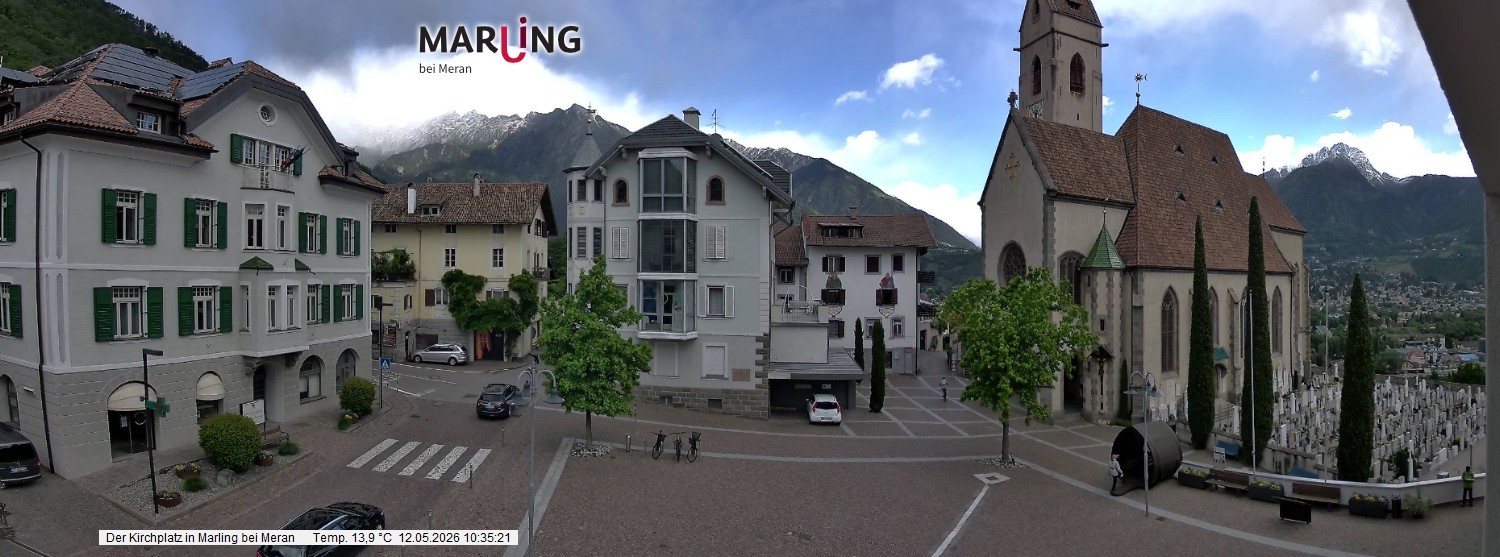 Archiv Foto Webcam Pfarrkirche Maria Himmelfahrt Marling