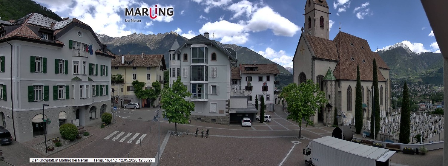 Archiv Foto Webcam Pfarrkirche Maria Himmelfahrt Marling