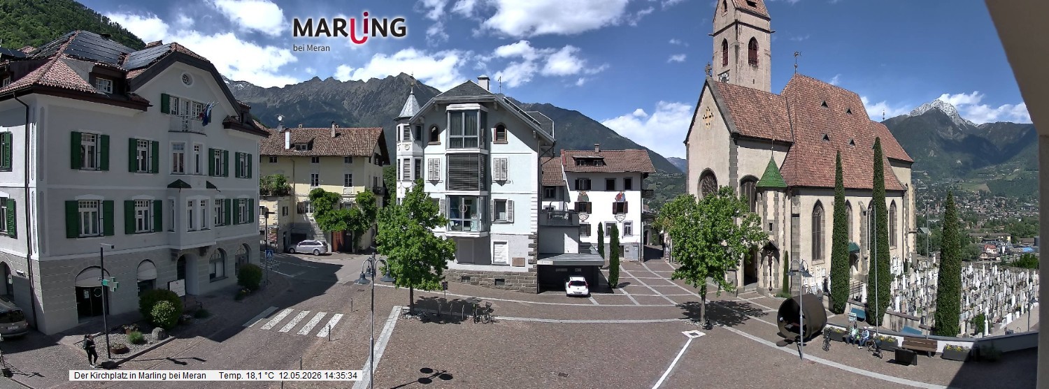 Archiv Foto Webcam Pfarrkirche Maria Himmelfahrt Marling