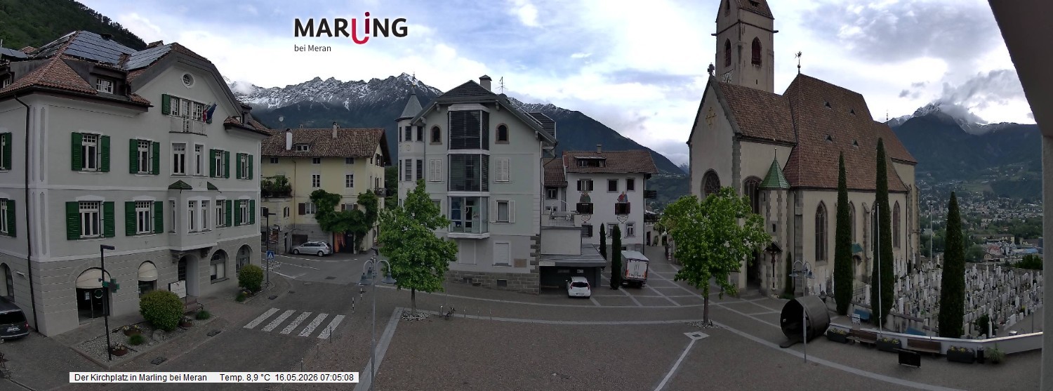 Archiv Foto Webcam Pfarrkirche Maria Himmelfahrt Marling