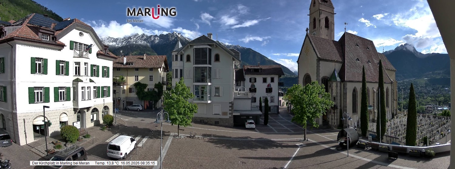 Archiv Foto Webcam Pfarrkirche Maria Himmelfahrt Marling