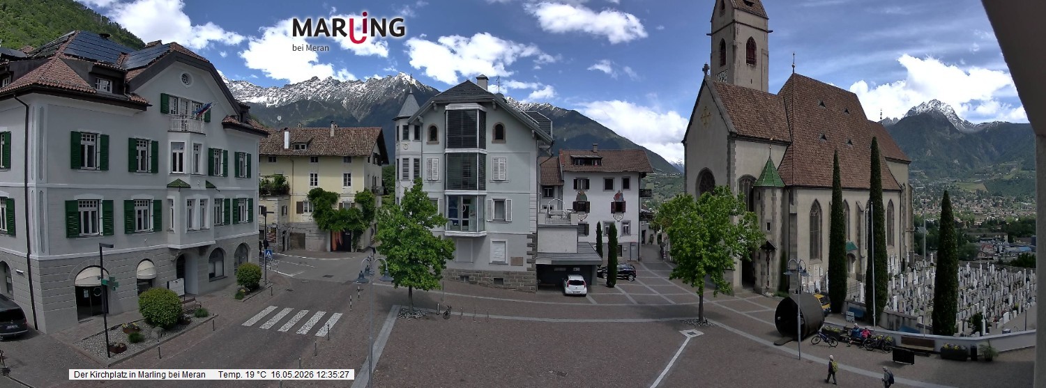 Archiv Foto Webcam Pfarrkirche Maria Himmelfahrt Marling