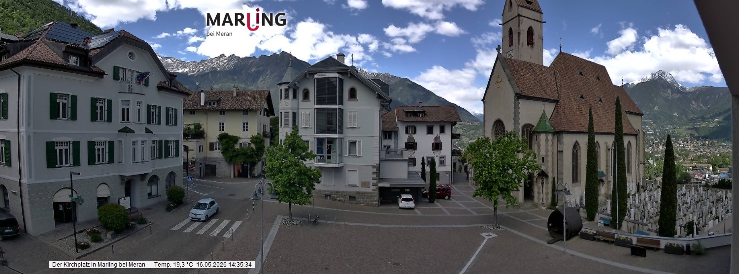 Archiv Foto Webcam Pfarrkirche Maria Himmelfahrt Marling