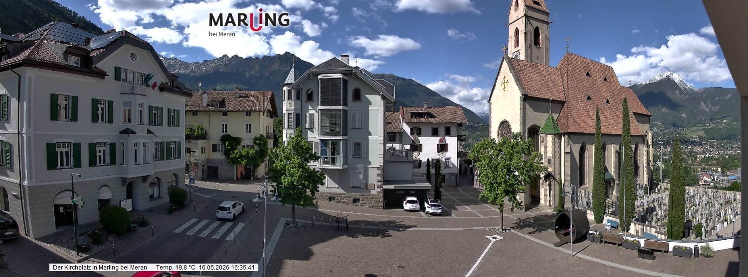 Archiv Foto Webcam Pfarrkirche Maria Himmelfahrt Marling