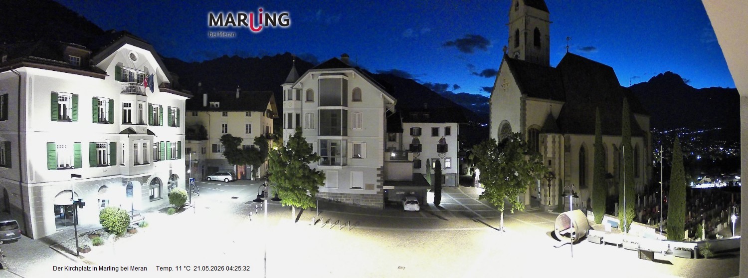 Archiv Foto Webcam Pfarrkirche Maria Himmelfahrt Marling