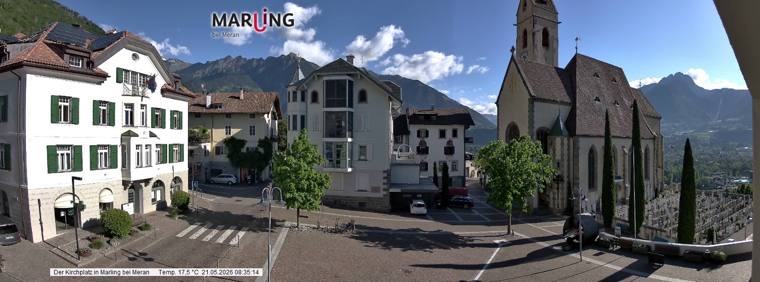 Archiv Foto Webcam Pfarrkirche Maria Himmelfahrt Marling