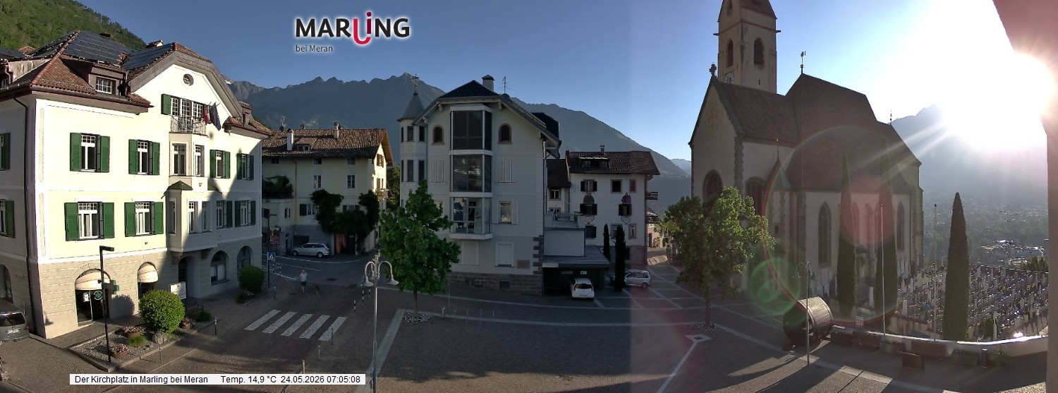 Archiv Foto Webcam Pfarrkirche Maria Himmelfahrt Marling