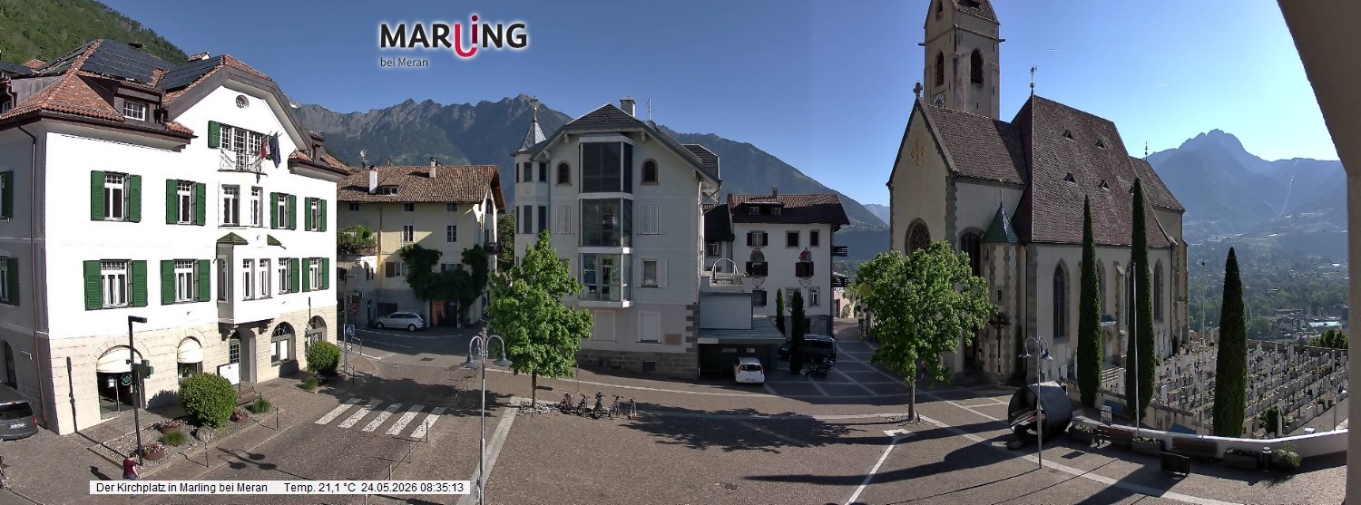 Archiv Foto Webcam Pfarrkirche Maria Himmelfahrt Marling