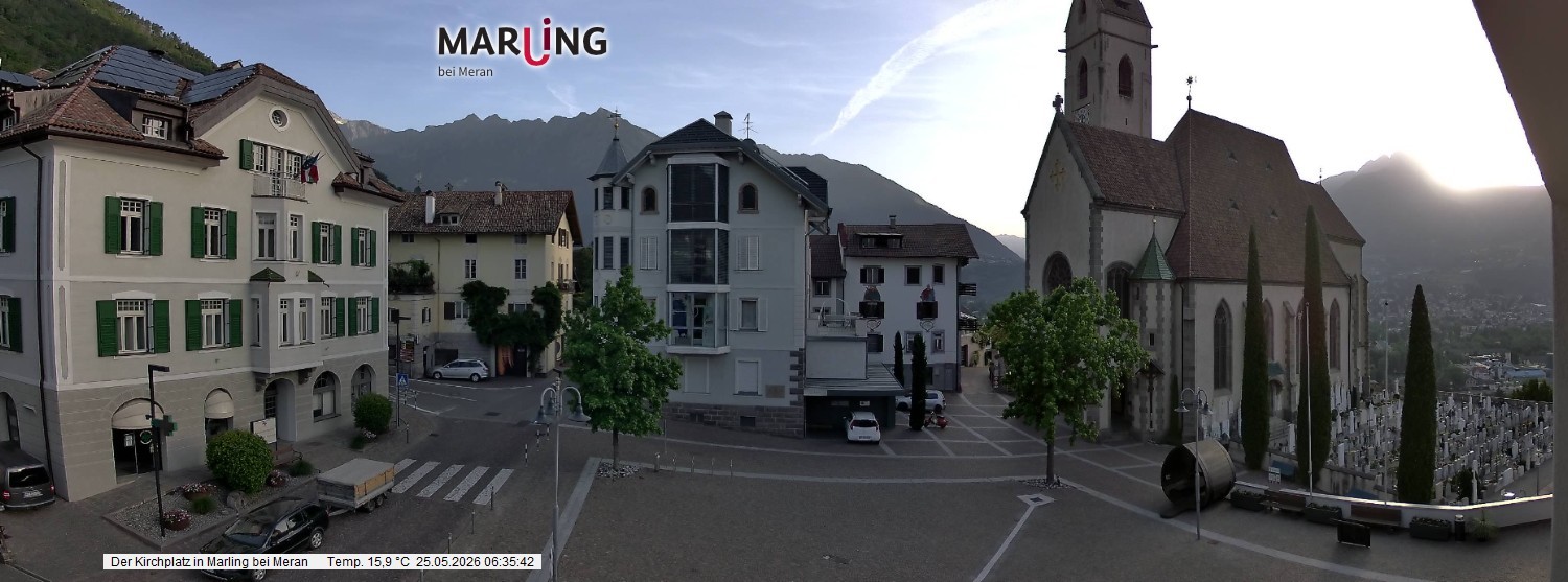Archiv Foto Webcam Pfarrkirche Maria Himmelfahrt Marling