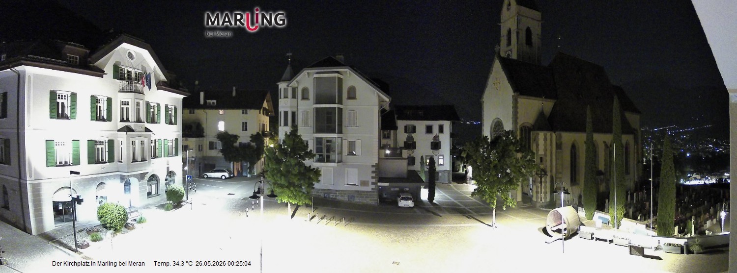 Archiv Foto Webcam Pfarrkirche Maria Himmelfahrt Marling