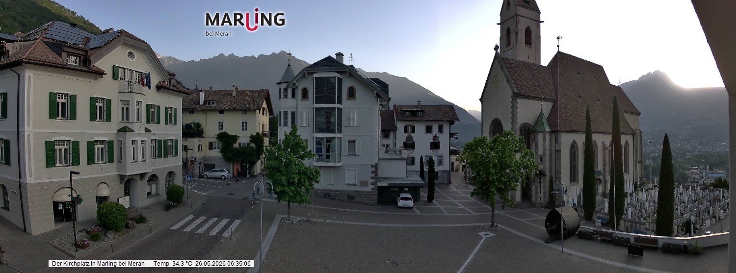 Archiv Foto Webcam Pfarrkirche Maria Himmelfahrt Marling