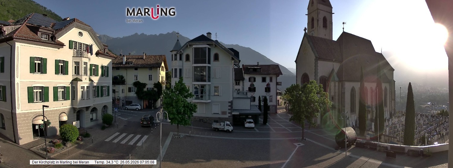 Archiv Foto Webcam Pfarrkirche Maria Himmelfahrt Marling