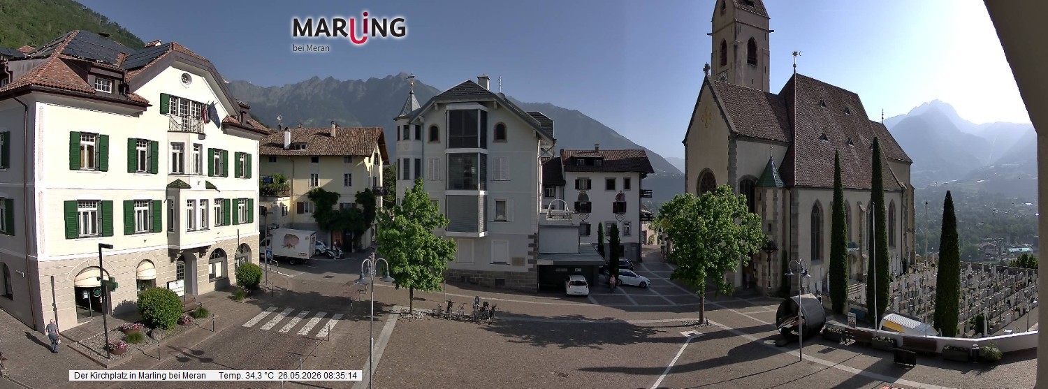 Archiv Foto Webcam Pfarrkirche Maria Himmelfahrt Marling