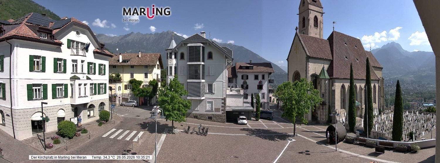 Archiv Foto Webcam Pfarrkirche Maria Himmelfahrt Marling