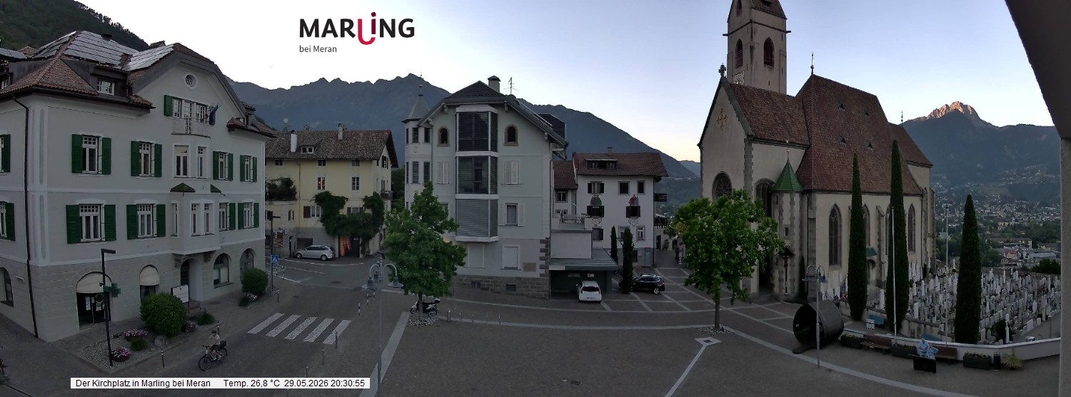 Archiv Foto Webcam Pfarrkirche Maria Himmelfahrt Marling