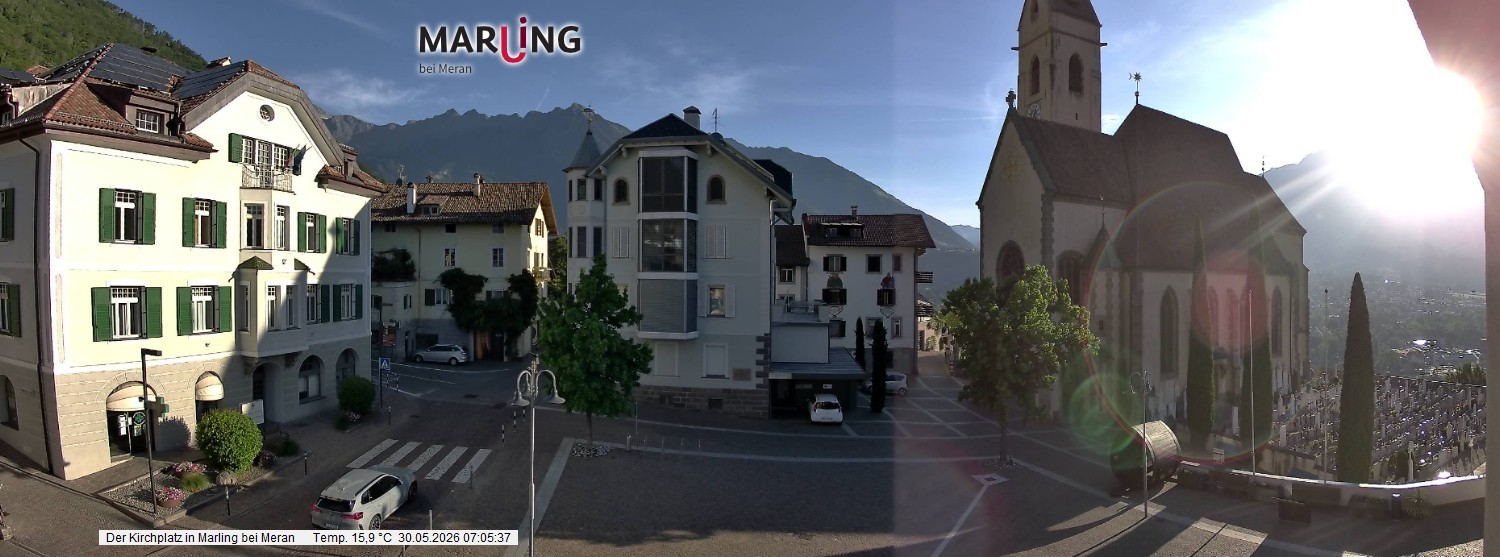 Archiv Foto Webcam Pfarrkirche Maria Himmelfahrt Marling