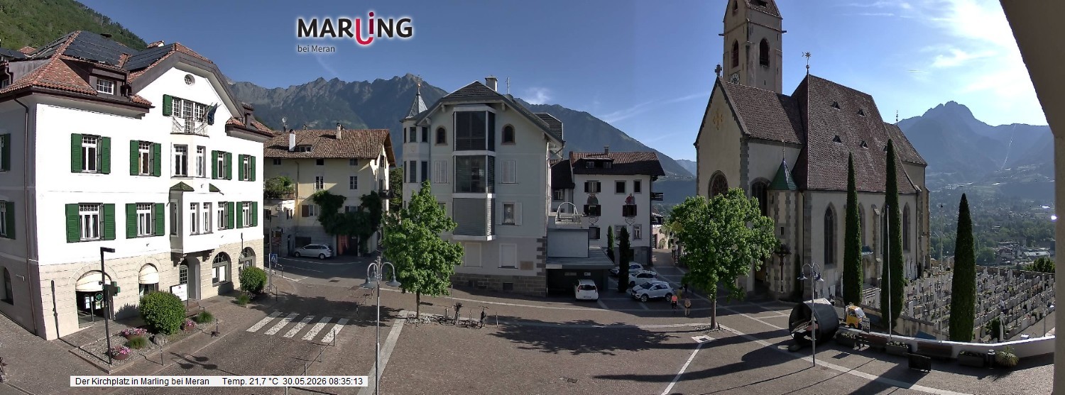 Archiv Foto Webcam Pfarrkirche Maria Himmelfahrt Marling