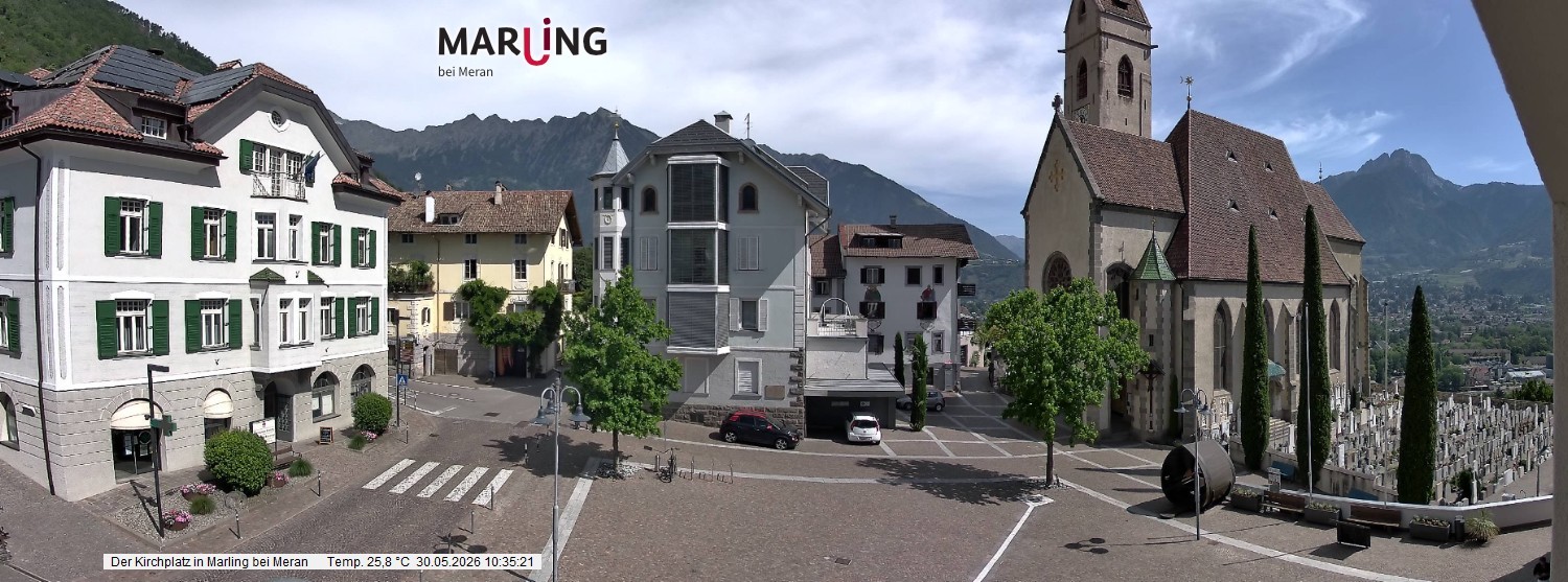 Archiv Foto Webcam Pfarrkirche Maria Himmelfahrt Marling