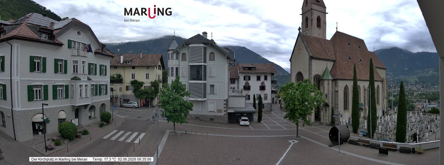 Archiv Foto Webcam Pfarrkirche Maria Himmelfahrt Marling