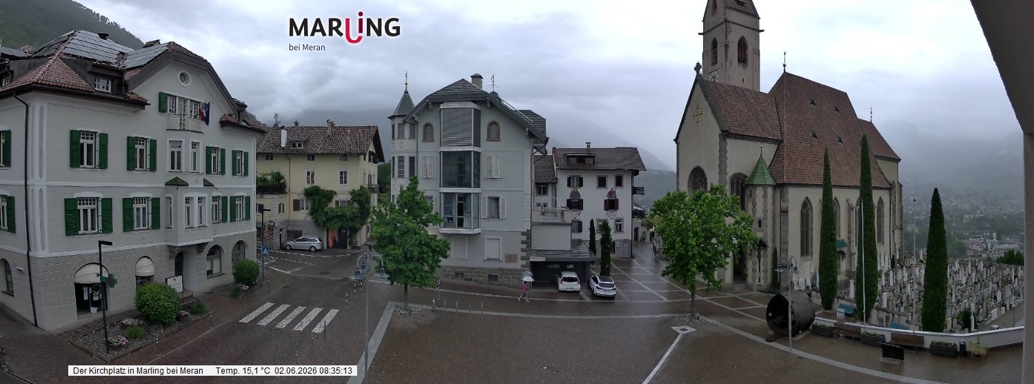 Archiv Foto Webcam Pfarrkirche Maria Himmelfahrt Marling