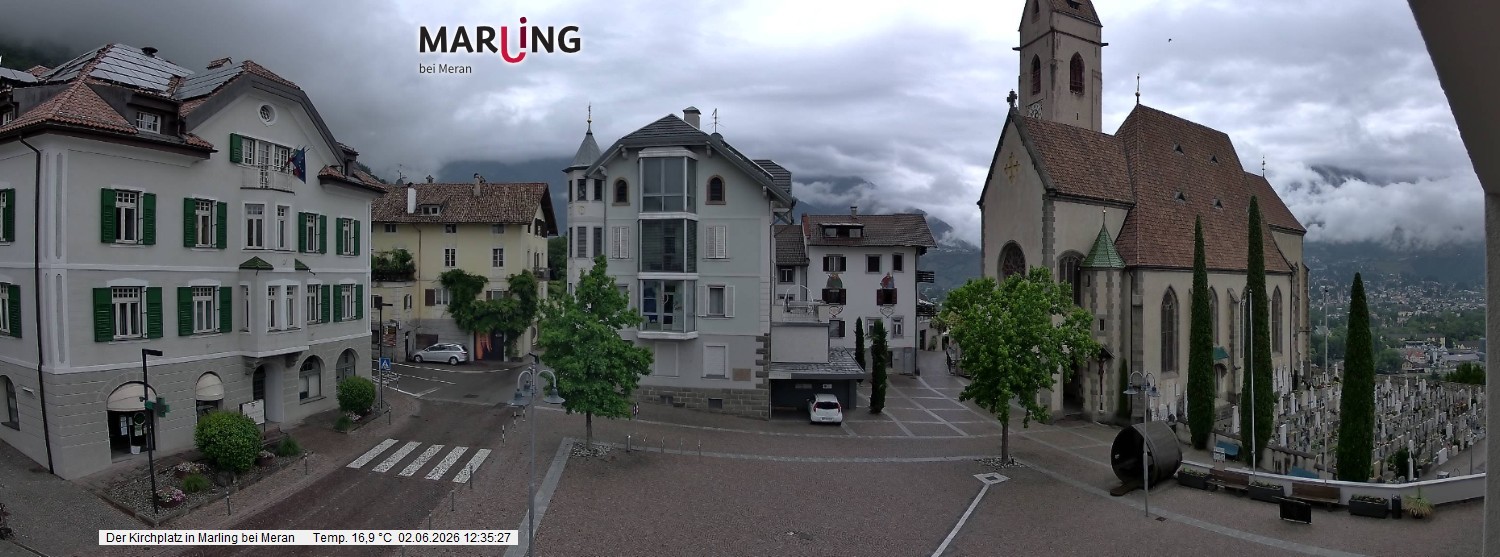 Archiv Foto Webcam Pfarrkirche Maria Himmelfahrt Marling
