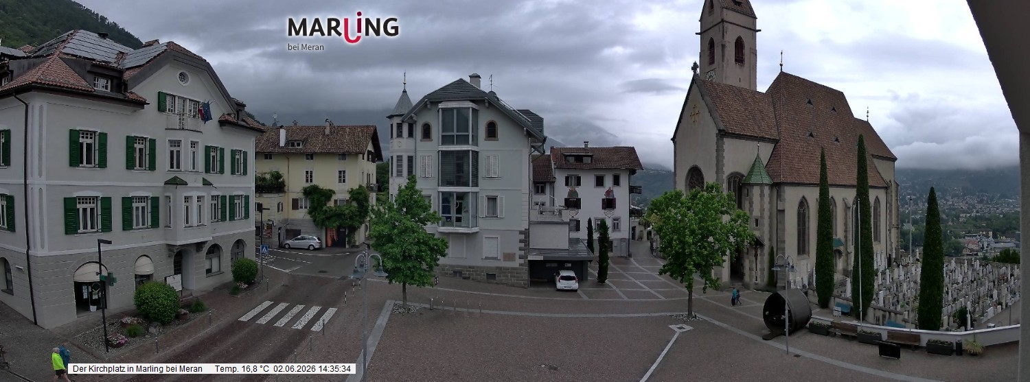 Archiv Foto Webcam Pfarrkirche Maria Himmelfahrt Marling