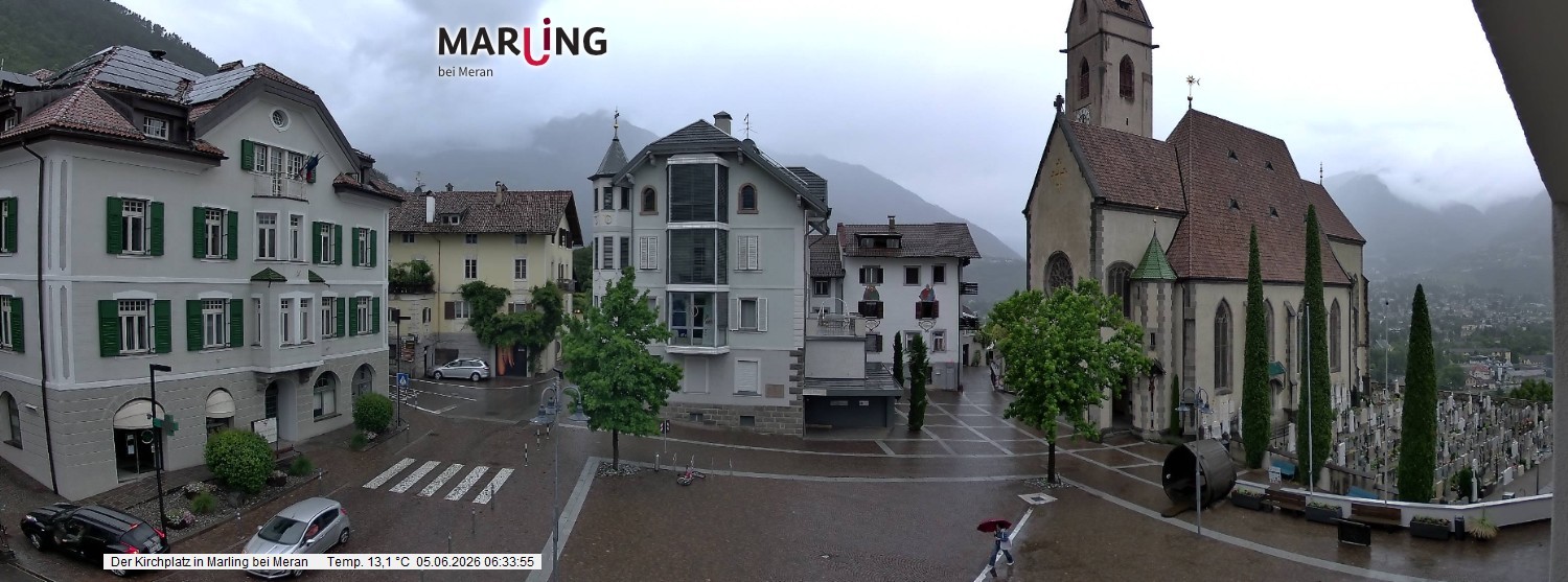 Archived image Webcam Marling - Piazza Chiesa