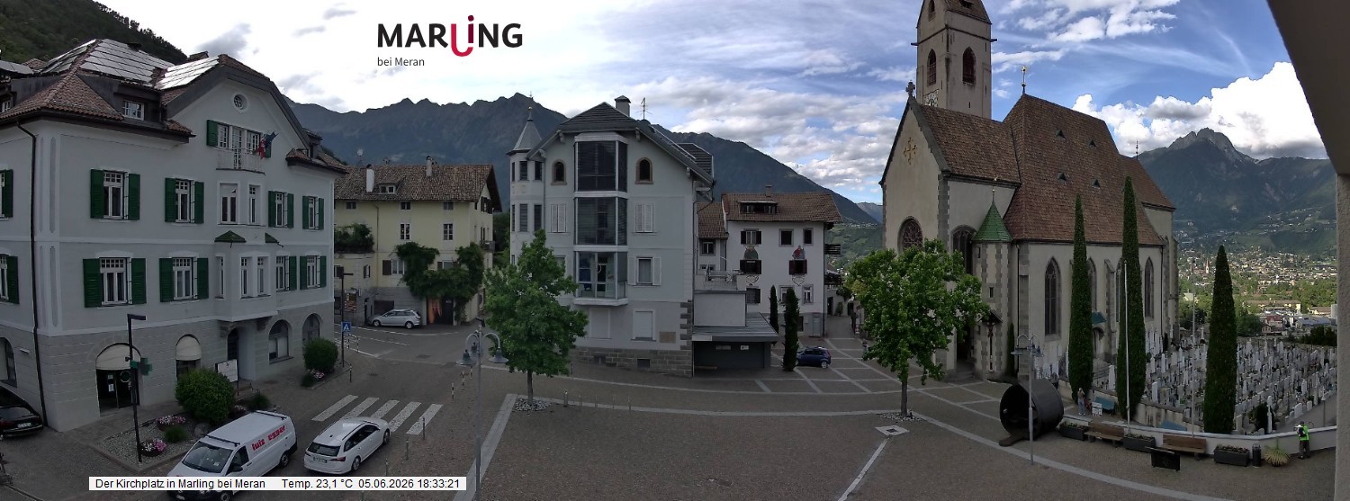Archiv Foto Webcam Pfarrkirche Maria Himmelfahrt Marling
