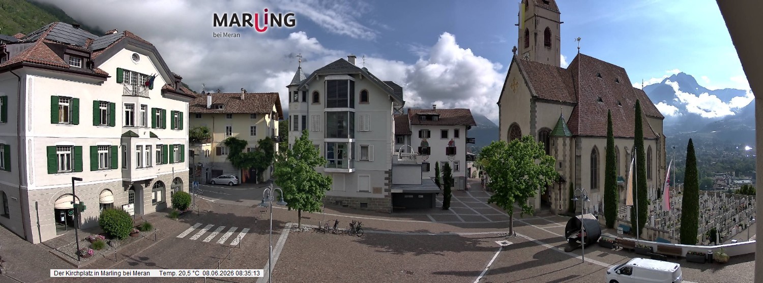 Archiv Foto Webcam Pfarrkirche Maria Himmelfahrt Marling
